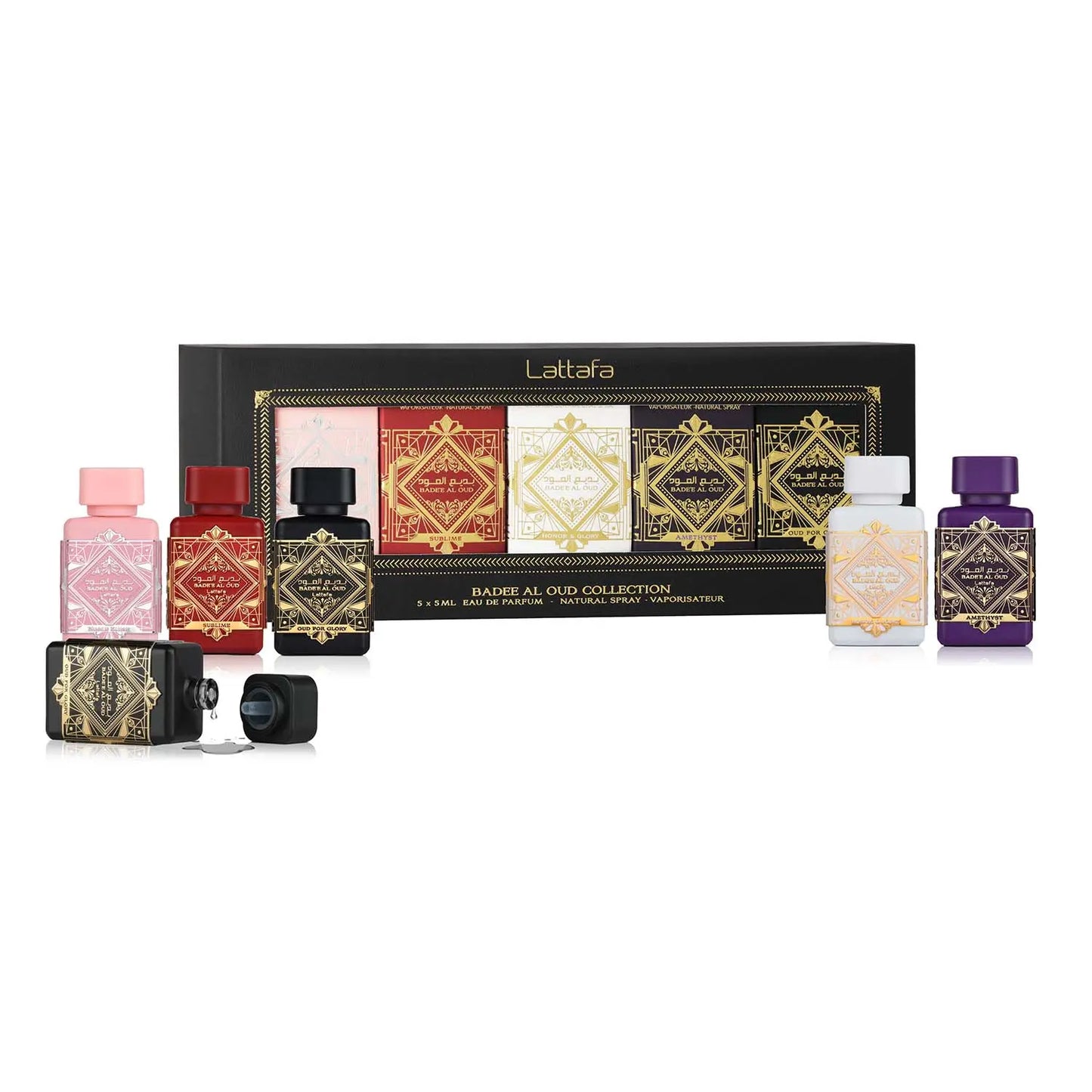 Badee Al Oud Collection 5 X 5ml Discovery Kit Lattafa Collection